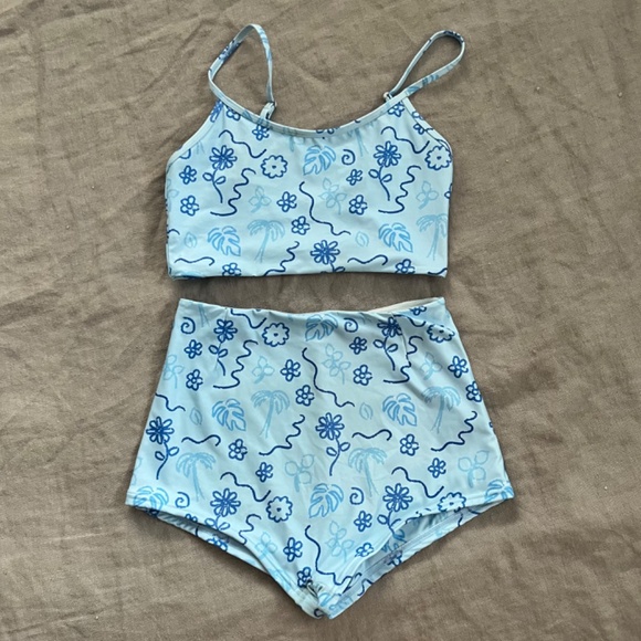 Inner Relm Confidence Top and Bottom, size medium, vintage blue - Picture 2 of 11